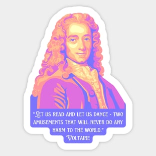 Voltaire Portrait And Quote Sticker